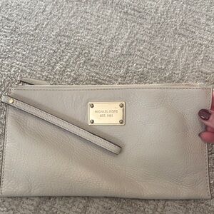 Michael Kors Cream Clutch